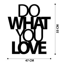 Wallity Do What You Love Metal Wall Decor Negro
